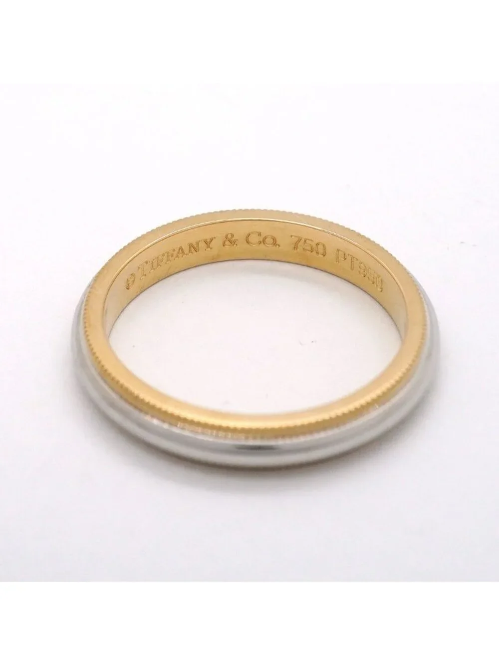 Tiffany & Co Ring Mil Gray 18k Yellow Gold Platinum